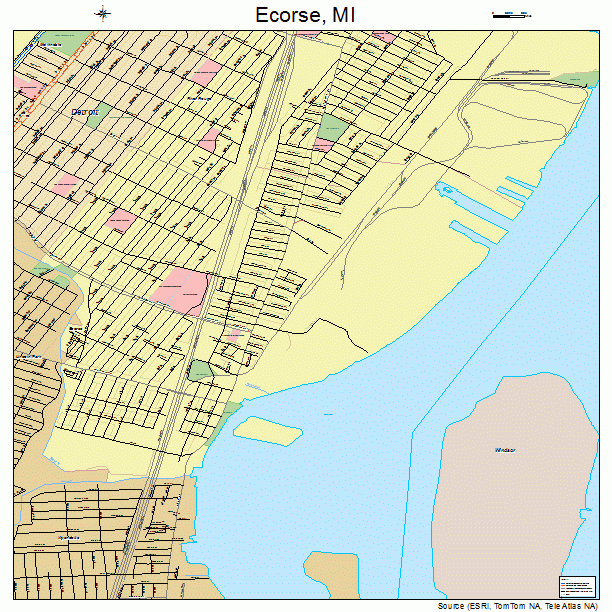 Ecorse, MI street map