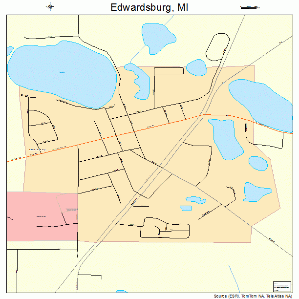 Edwardsburg, MI street map