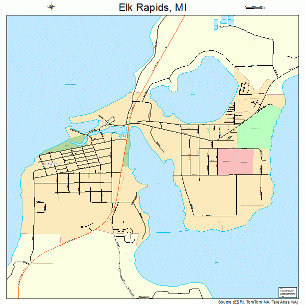 Elk Rapids, MI street map