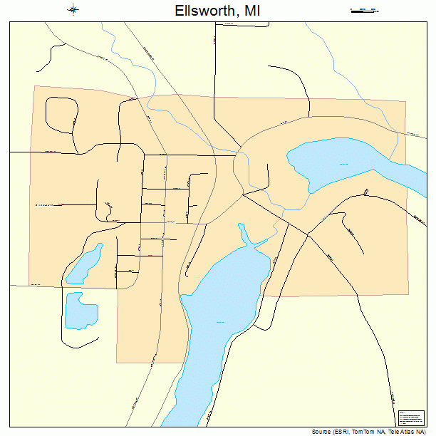Ellsworth, MI street map