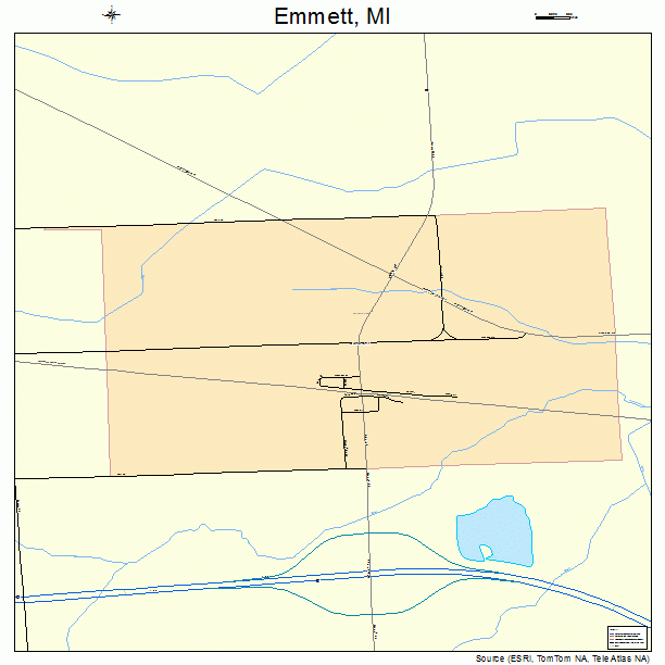 Emmett, MI street map