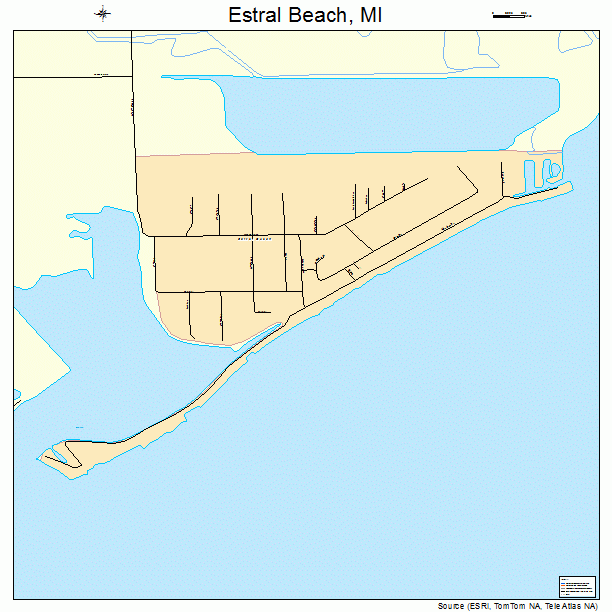 Estral Beach, MI street map