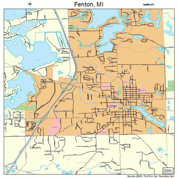 Fenton, MI street map