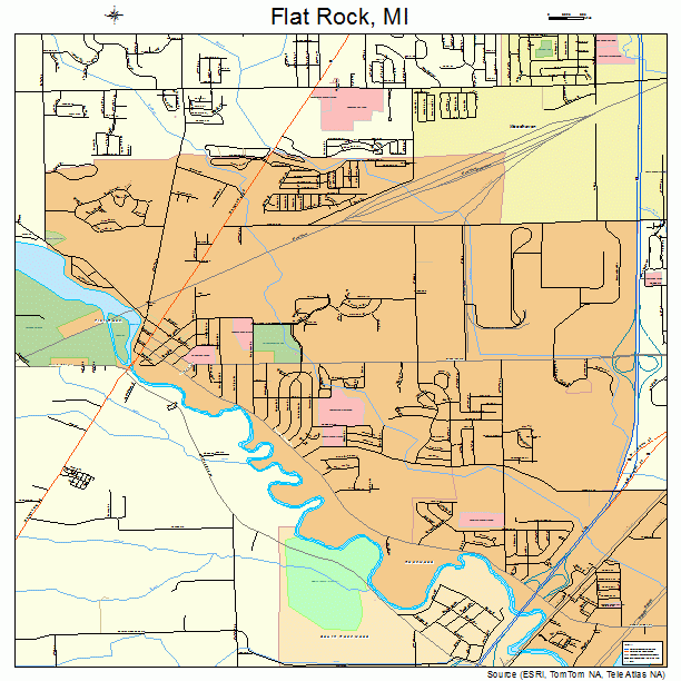 Flat Rock, MI street map