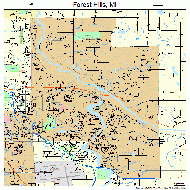 Forest Hills, MI street map