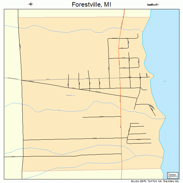 Forestville, MI street map