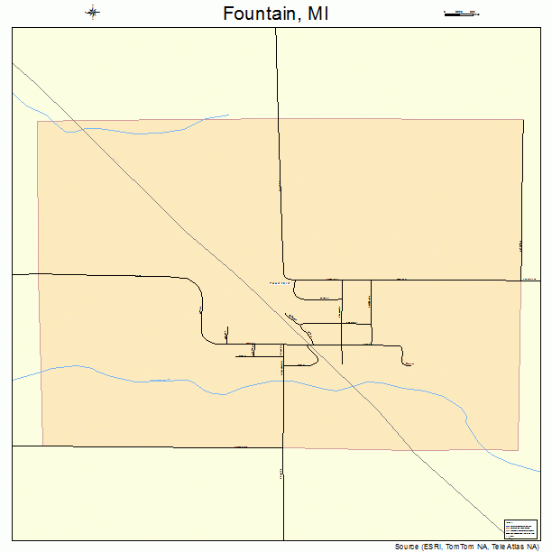 Fountain, MI street map