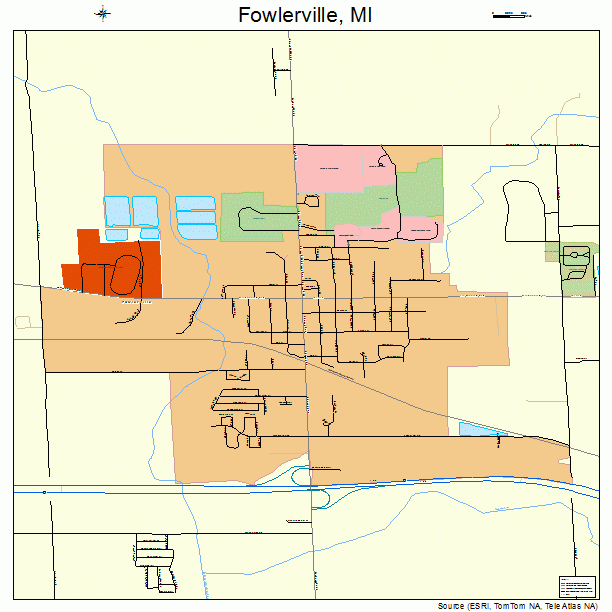 Fowlerville, MI street map