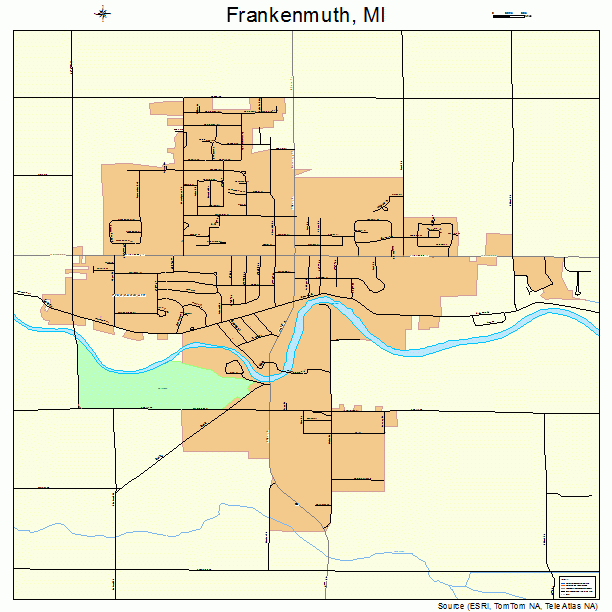 Frankenmuth, MI street map