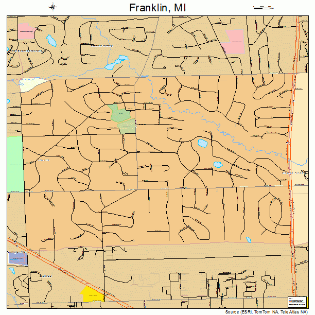 Franklin, MI street map