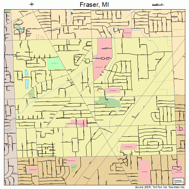 Fraser, MI street map