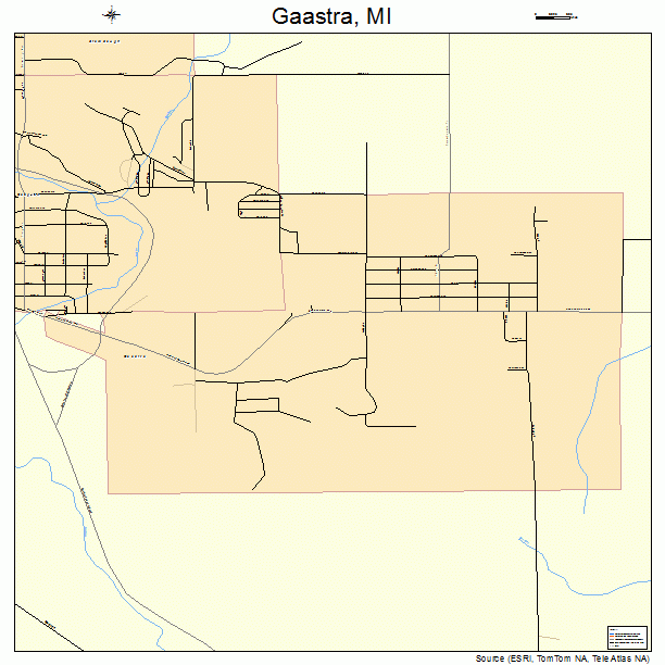 Gaastra, MI street map