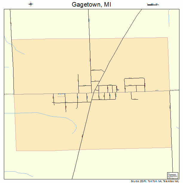 Gagetown, MI street map