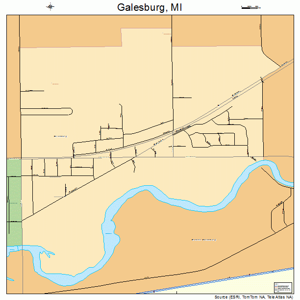 Galesburg, MI street map