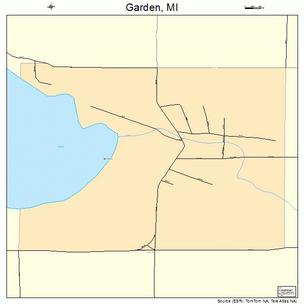 Garden, MI street map