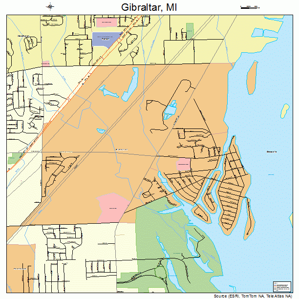 Gibraltar, MI street map