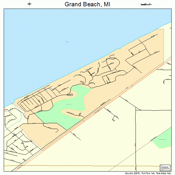 Grand Beach, MI street map