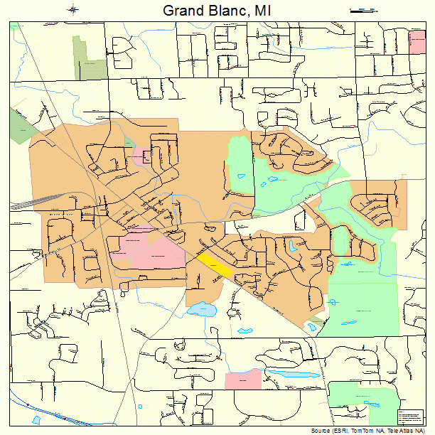 Grand Blanc, MI street map