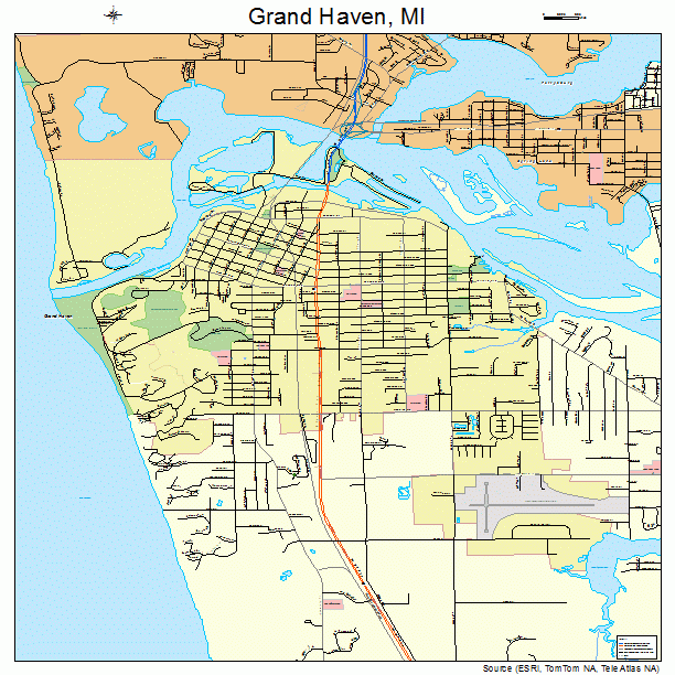 Grand Haven, MI street map