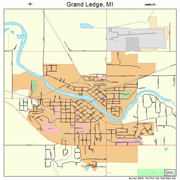 Grand Ledge, MI street map