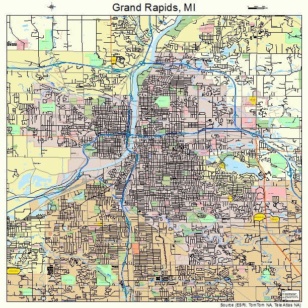 Grand Rapids, MI street map