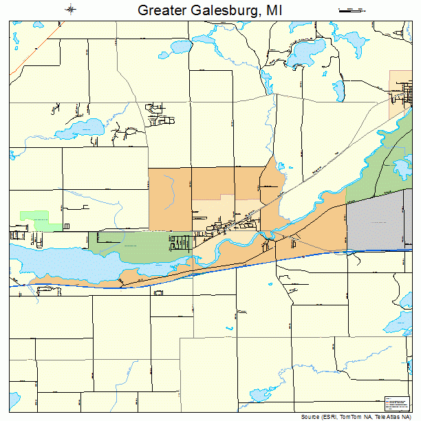 Greater Galesburg, MI street map