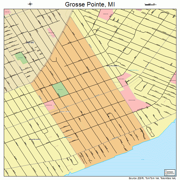 Grosse Pointe, MI street map