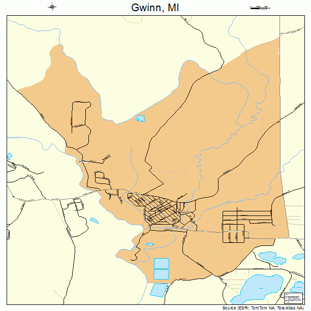 Gwinn, MI street map