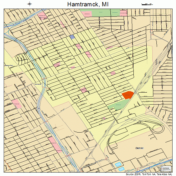 Hamtramck, MI street map