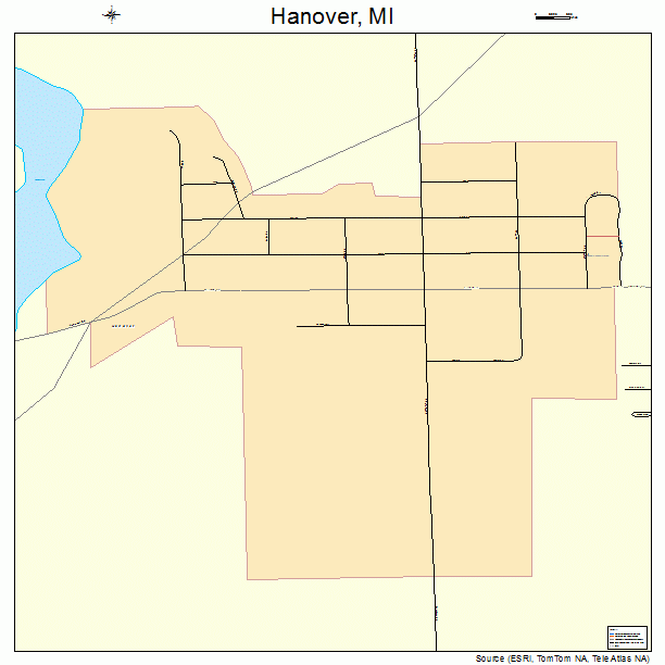 Hanover, MI street map