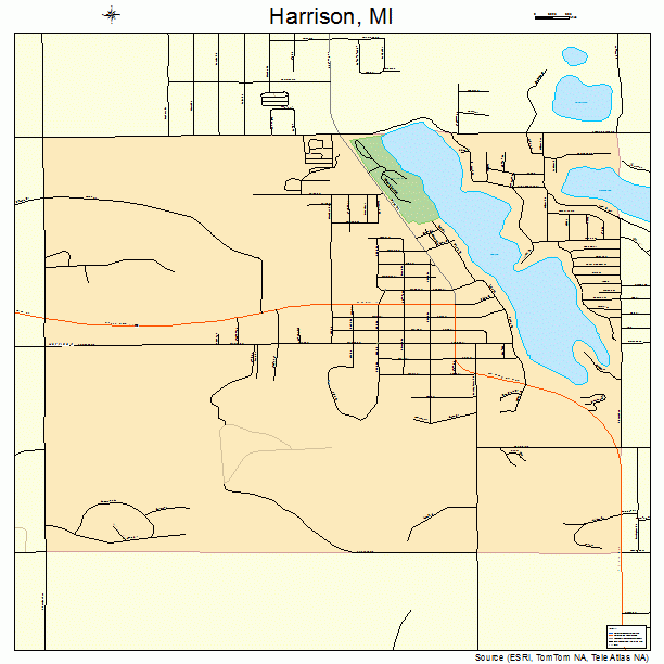 Harrison, MI street map