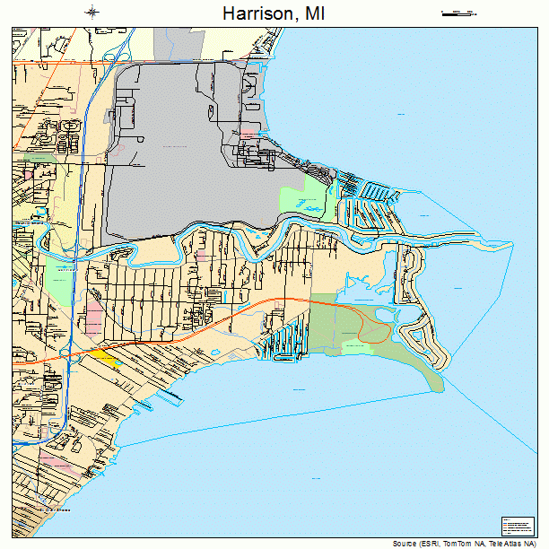 Harrison, MI street map