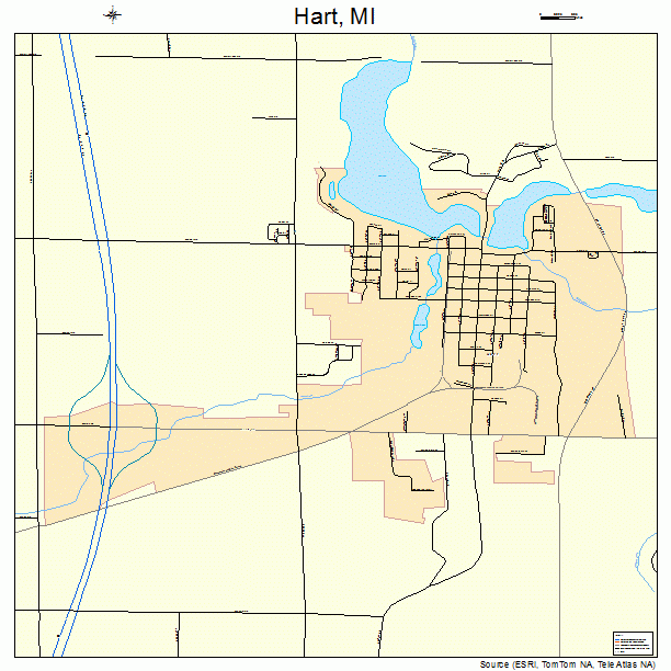 Hart, MI street map