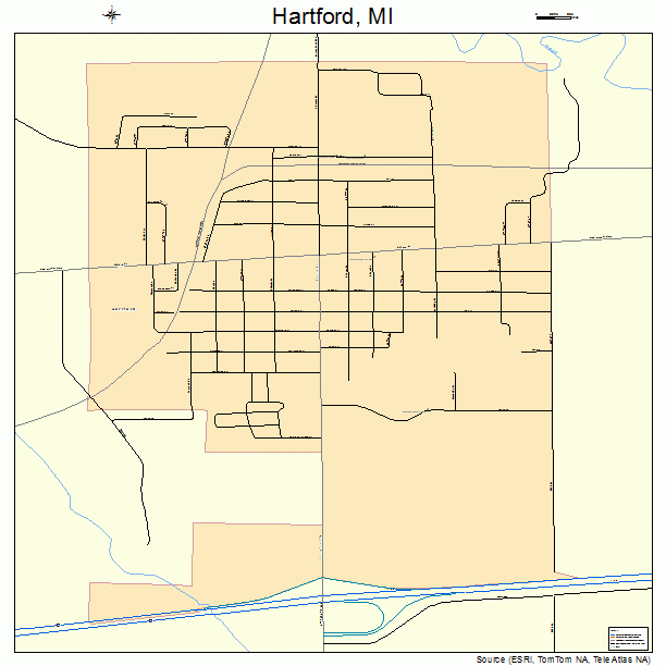 Hartford, MI street map