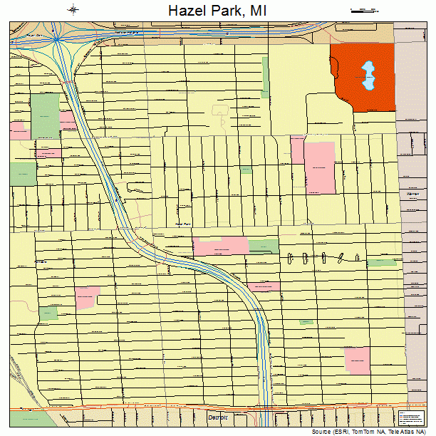 Hazel Park, MI street map