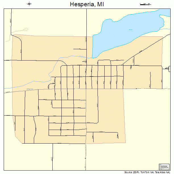 Hesperia, MI street map