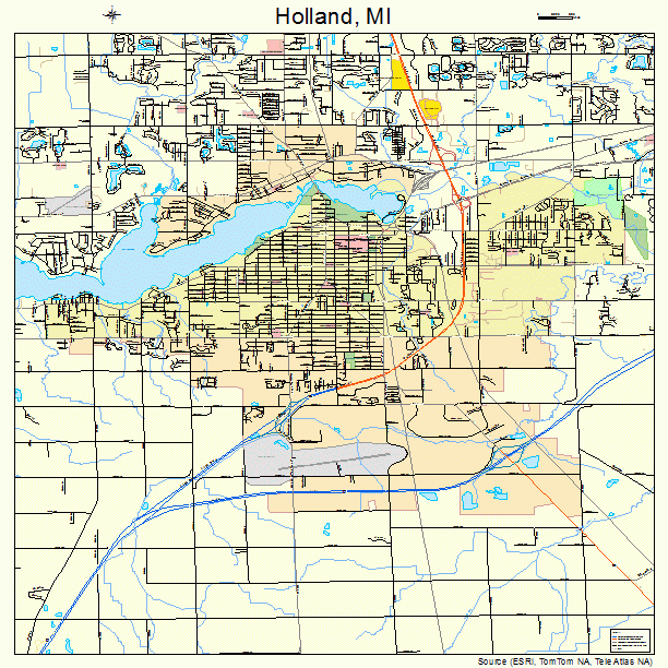 Holland, MI street map