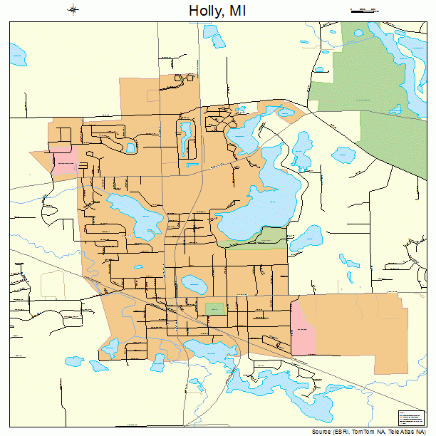 Holly, MI street map