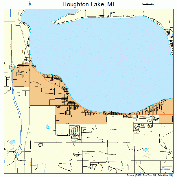 Houghton Lake, MI street map