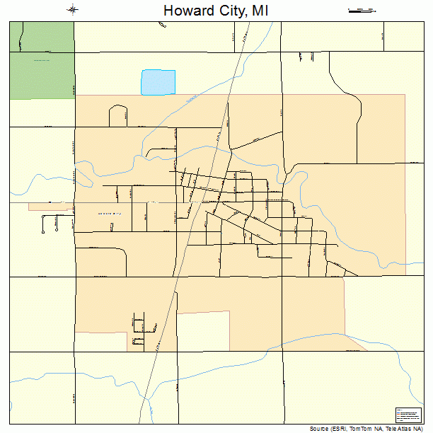 Howard City, MI street map