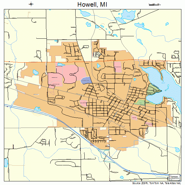 Howell, MI street map