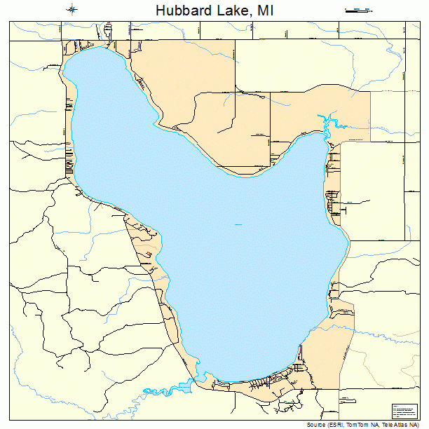 Hubbard Lake, MI street map