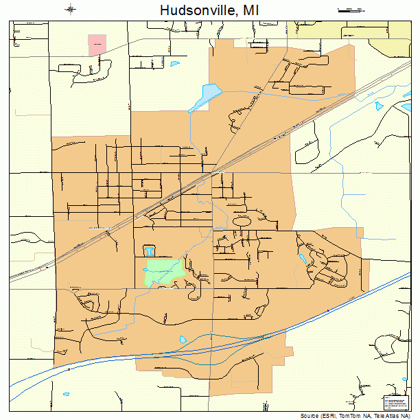 Hudsonville, MI street map