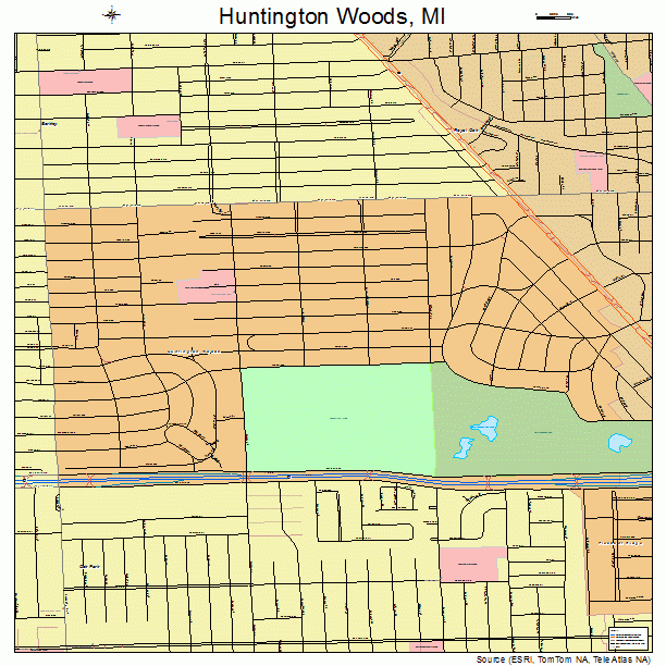 Huntington Woods, MI street map