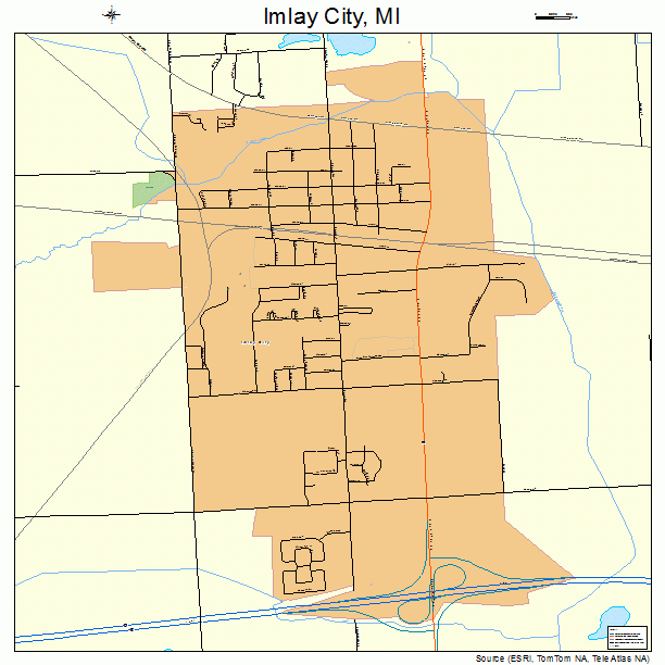 Imlay City, MI street map