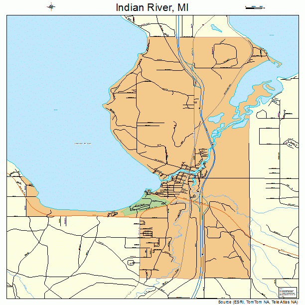 Indian River, MI street map