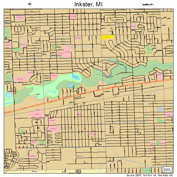 Inkster, MI street map