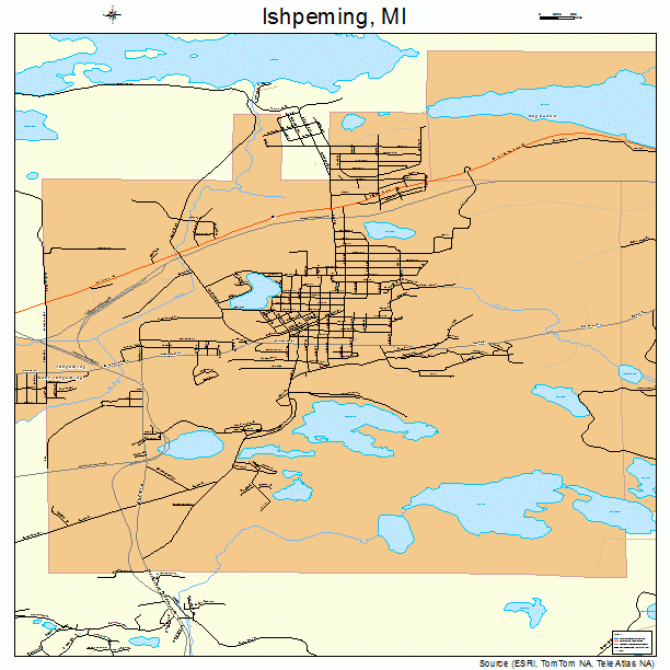 Ishpeming, MI street map