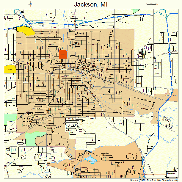 Jackson, MI street map