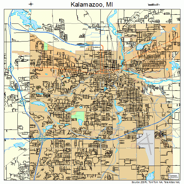 Kalamazoo, MI street map